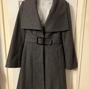 Le Chateau Charcoal Woolmark Trench Coat
